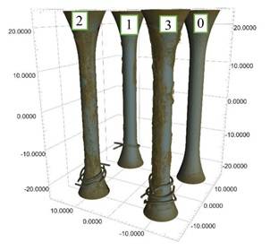 TMultidimensional visualization of S460 steel samples after tomographic reconstruction