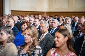 Hosté a zaměstnanci se sešli na slavnostním shromáždění v historické aule FAST VUT | foto: Ondřej Lokos