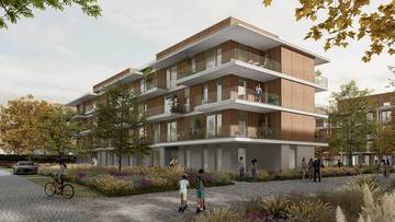 Markéta Raková's community housing complex in Brno - Komín | visualization: author of the design