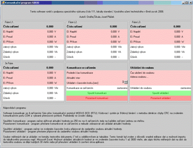 SMEP_1_Kompr Sirio.exe_hlavni_panel_programu